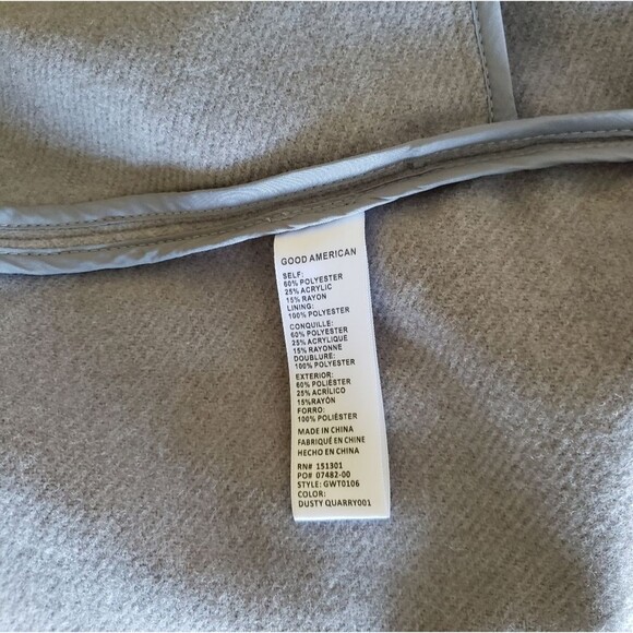 Good American Dusty Quarry Solid Oversized Shacket Women's Size 7/8 - Picture 14 of 16